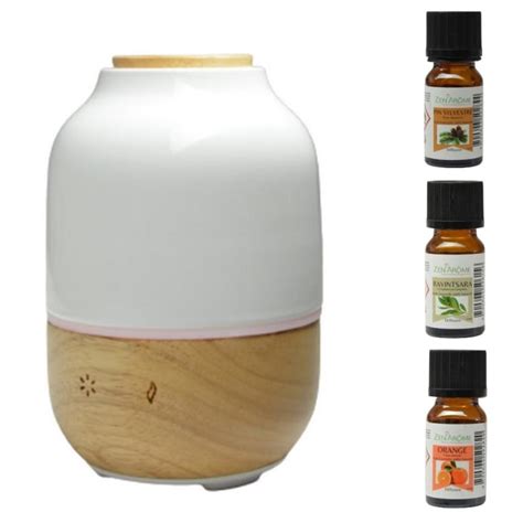 Diffuseur En C Ramique Et Bambou Et Trio D Huiles Essentielles H