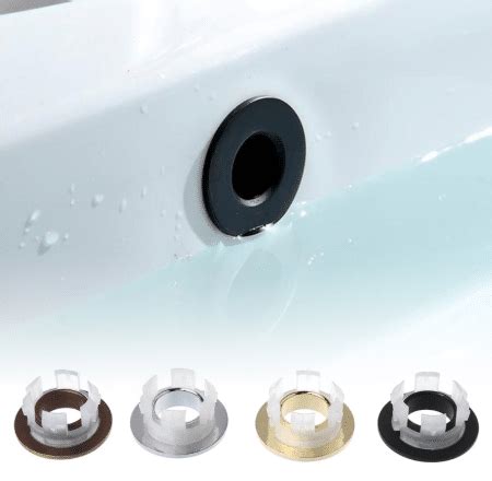 Bathroom Sink Overflow Hole Cover Ring Trim Insert