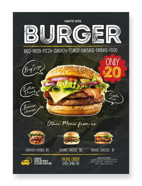 Burger Flyer Psd Free Premium Template Primepsd