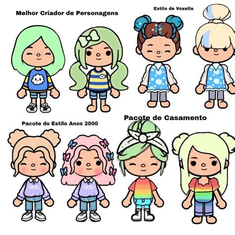 Toca Life World Personagens - Novos Pacotes do Toca life World | Criador de personagens, Personagens ...
