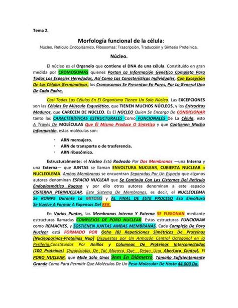 Tema 2 Morfología funcional celular Carlos Daniel Cárdenas Santos uDocz
