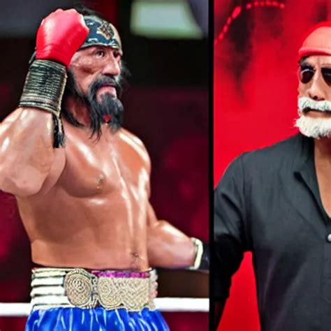 King Of Thailand Fights Hulk Hogan In WWE Stable Diffusion OpenArt