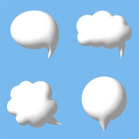 Premium Vector 3d Speech Bubble Chat Icons Collection