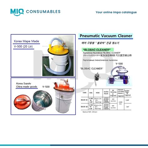 590721 VACUUM CLEANER PNEUMATIC BLOVAC CLEANER MODEL V 300 MIQ