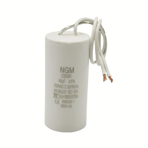 Uf Mfd Cbb Motor Run Capacitor Vac Volts Round Cylinder Wires