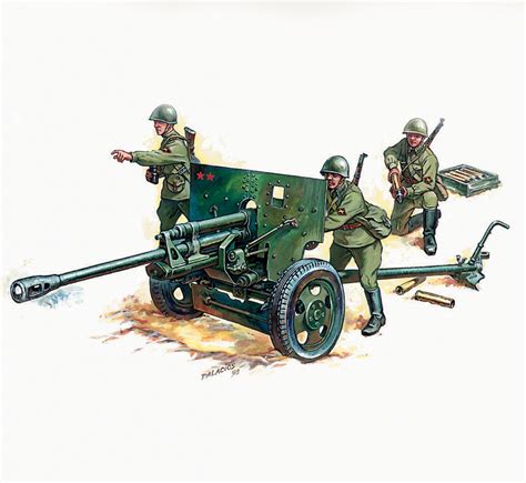 Wargames Wwii Military 6253 Soviet 76mm Anti Tank Gun Zis 3 172