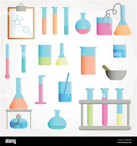 Chemical Test Tubes Icons Illustration Vector Stock Vector Image Art