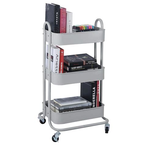 Buy 3 Tier Metal Mesh Utility Rolling Cart Storage Organization Cart