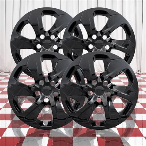 Set Of 4 Gloss Black 6 Spoke 17 Wheel Covers For 2019 2021 Toyota RAV4