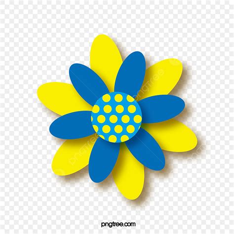 Blue And Yellow Flowers Clipart Free | Best Flower Site