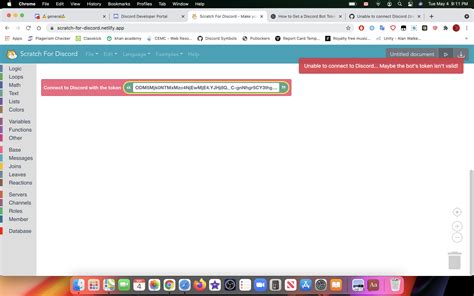 Unable to connect Discord (token invalid)Issue #3androzdev