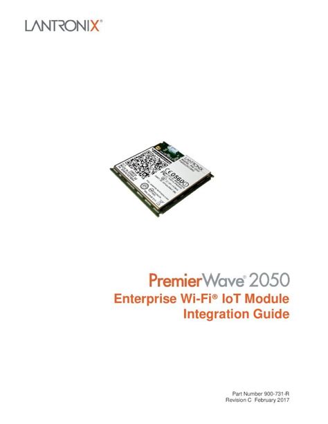 PDF PremierWave 2050 Enterprise Wi Fi IoT Module Integration Guide