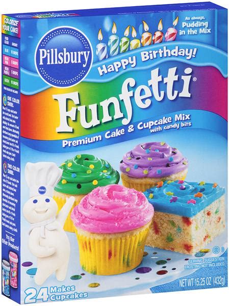 Pillsbury Happy Birthday Funfetti Premium Cake And Cupcake Mix With Candy Bits Hy Vee Aisles