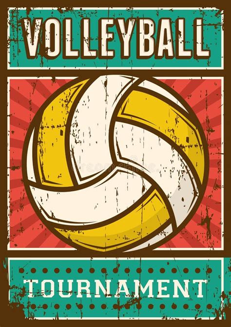 Pnf Retro Art Poster Signage Do Esporte Do Voleibol Da Bola Da Salva