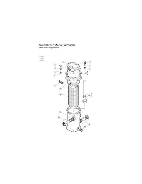 Cartouche Pour Filtres SwimClear Mono Cartouche C200SE Hayward