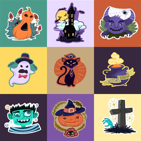 Halloween Stickers Svg