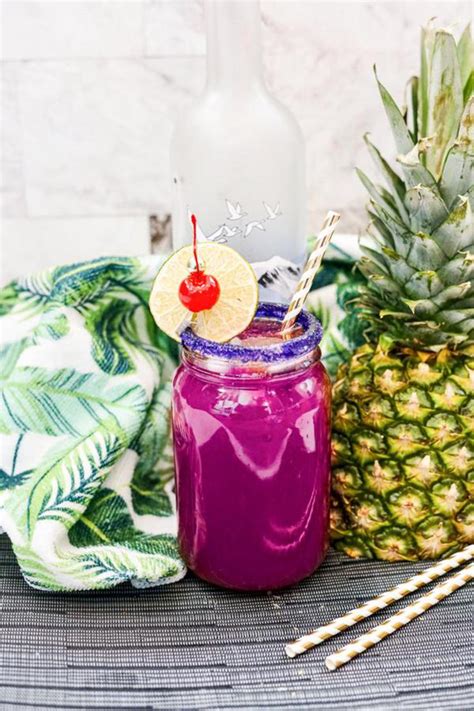 Alcoholic Drinks Best Purple Rain Mason Jar Cocktail Recipe Easy And Simple Tequila Drink