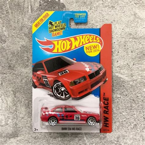 Jual Hot Wheels BMW E36 M3 Race Merah US Card Akta HW Race 2015 Shopee Indonesia