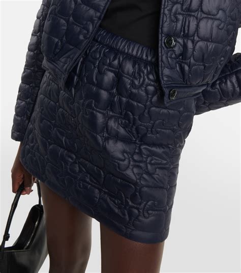 Quilted Miniskirt In Black Ganni Mytheresa