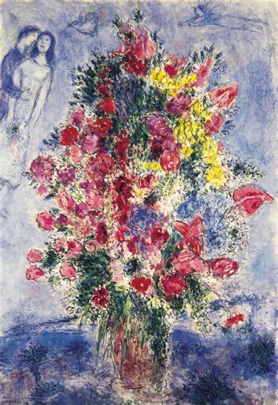 Marc Chagall Le Grand Bouquet De Fleurs 1974 Mutualart