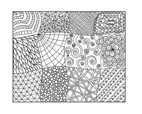 Zendoodle Patterns Zendoodle Coloring Page Printable PDF Zentangle