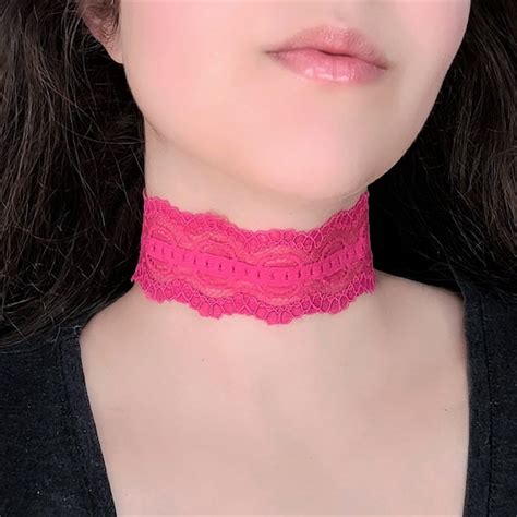 Bright Pink Necklace Etsy