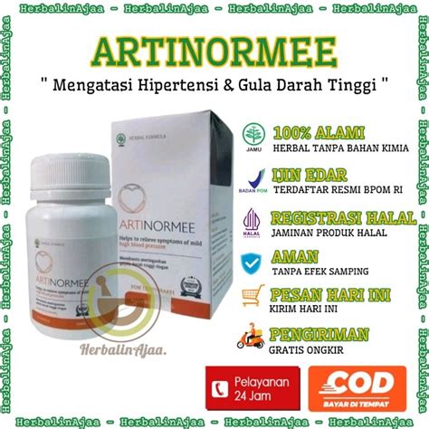 Jual Artinormee Herbal Asli Original Obat Hipertensi Darah Tinggi Ampuh