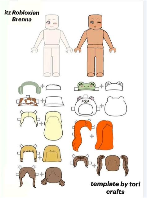 Itz Robloxian Brenna Template By Tori Crafts In 2024 Paper Dolls