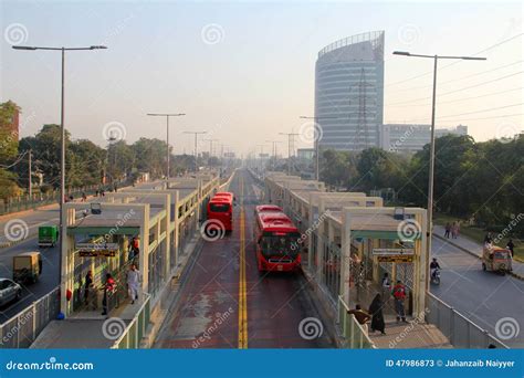 Lahore Metro Bus Terminal Editorial Stock Photo Image Of Asia 47986873