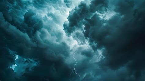 Premium Photo | Storm clouds with lightning in the sky