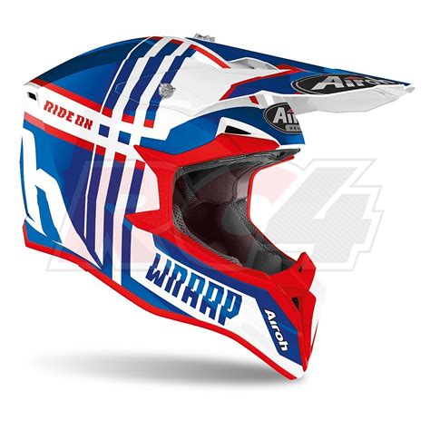 Capacete Airoh Wraap Broken Blue Red Gloss RC4