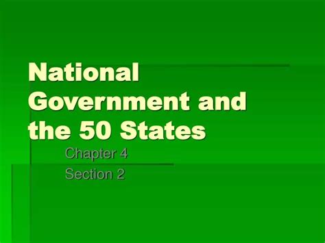 Ppt National Government And The 50 States Powerpoint Presentation