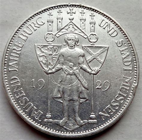 Niemcy 3 marki 1929 E Miśnia WEIMAR 15732079814 Allegro pl