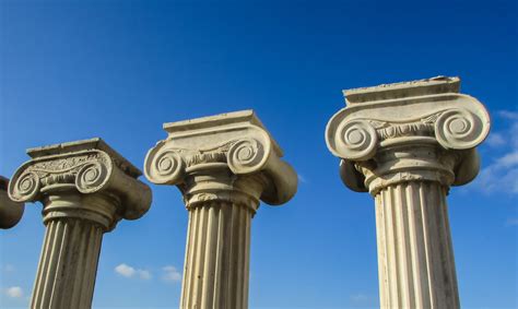 Column History Classical Capitals Architecture Travel Low Angle