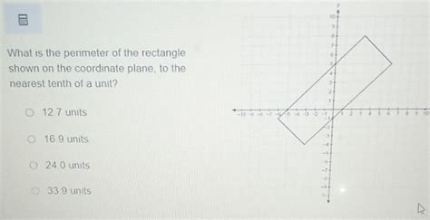 Y What Is The Perimeter Of The Rectangle Shown On The Coordinate Plane