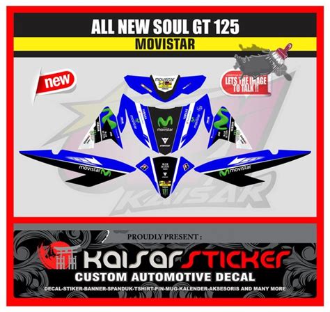 Jual STIKER DECAL SOUL GT 125 FULL BODY BIRU MOVISTAR 2 Di Lapak KAISAR