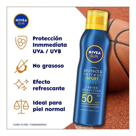 Bloqueador Solar Nivea Sun Protect And Refresh Sport Fps 50 200 Ml Walmart