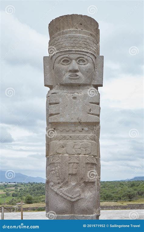 An Atlantean Pillar At Tula Mexico Stock Photo Image Of Toltecs