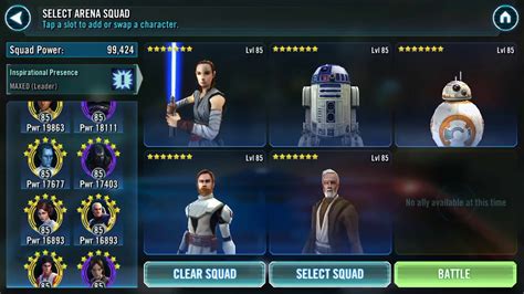 Swgoh Jedi Training Rey W Old Ben Arena Vs Cls Titans Youtube