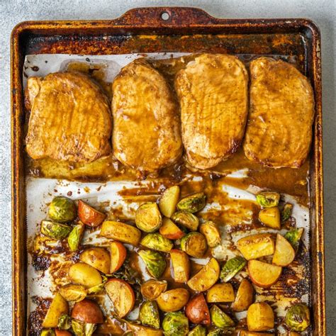 Sheet Pan Maple Dijon Salmon And Brussels Sprouts EASY Healthy