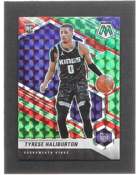 Tyrese Haliburton 2020 21 Panini Mosaic Mosaic Choice Red And Green