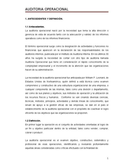 Auditoría Operacional Historia Evolución Y Beneficios Auditoría Group