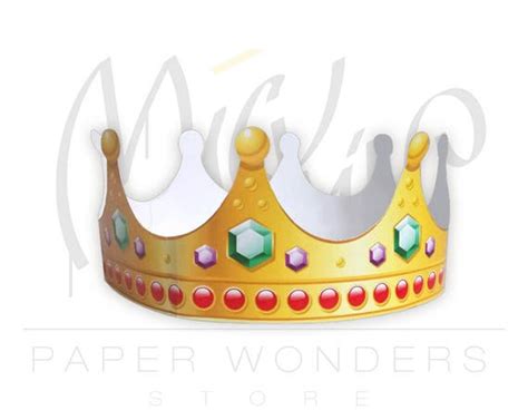 Paper Crown Printable. Paper Crown Template. Gold Crown. Queen - Etsy