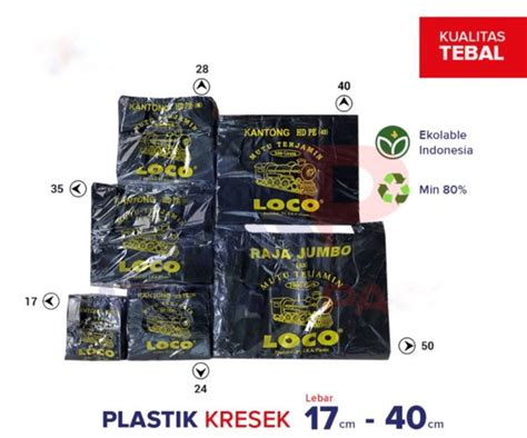 Jual Kantong Plastik Kresek Loco Hdpe Tebal Hitam Ukuran 17 24 28 35 40 Di Lapak Berkatjaya10