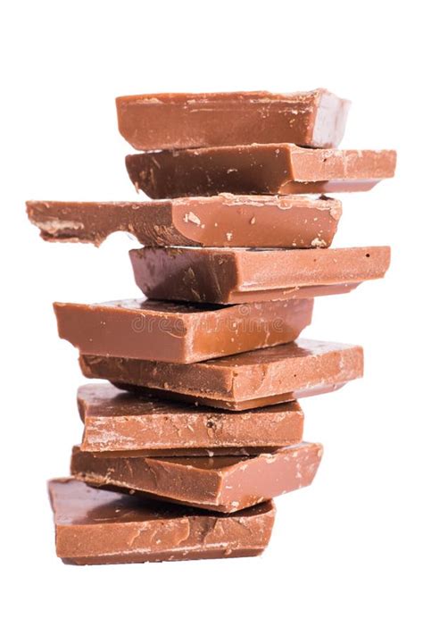 Chocolate On White Background Stock Image Image Of Cube Diet 76669875