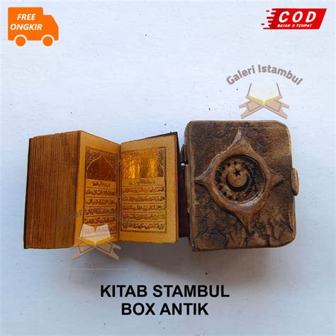 Alquran Mini Kitab Stambul Istambul Mini Kuno Rajah Box Kotak Antik