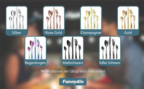 Funnydin St Ck Besteck Set Personen Premium Edelstahl Besteck Set