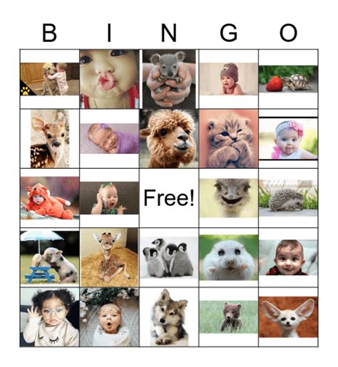 All Things Cute Bingo Card