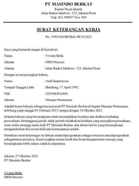 8 Contoh Surat Paklaring Dan Cara Membuatnya Yang Benar