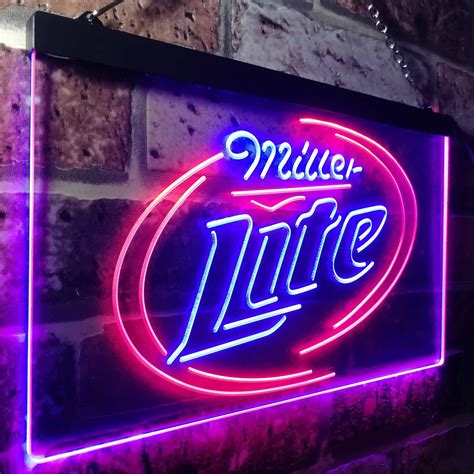 Miller Lite Classic Neon Sign Led Lab Cave